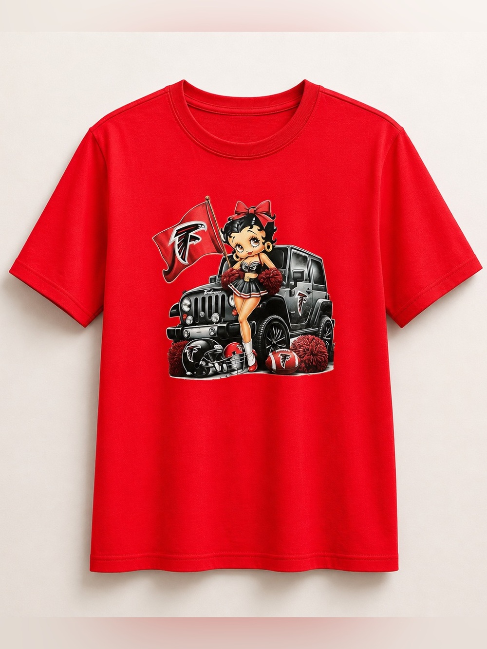 ATLANTA FALCONS Football Graphic Tee - Betty Boop